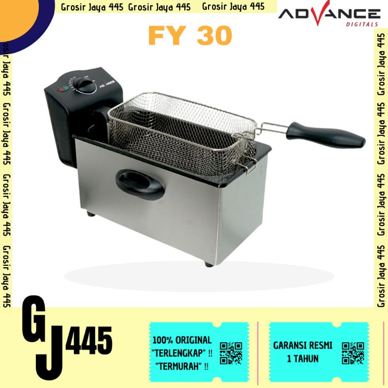 READY STOCK ADVANCE Electric Deep Fryer FY-30 3 Liter Hemat Listrik Garansi 1 tahun