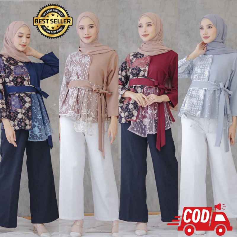 ATASAN BATIK WANITA PARANG NIRWANA KOMBINASI - Bluss Batik