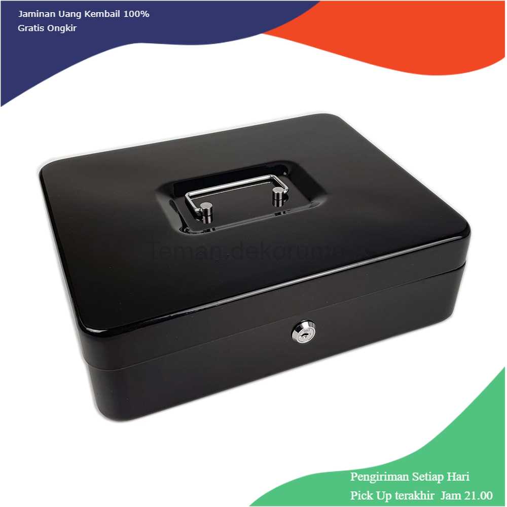 TD-AI02 OSPON Kotak Brankas Uang Perhiasan Safebox Key Lock 30x24x9CM - 300A