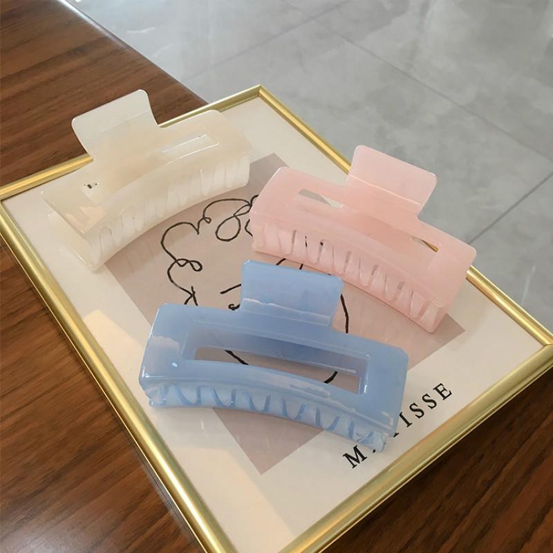 Korean 9cm Sweet Morandi Color Hair Clip Hair Claw For Woman Hair Accessories