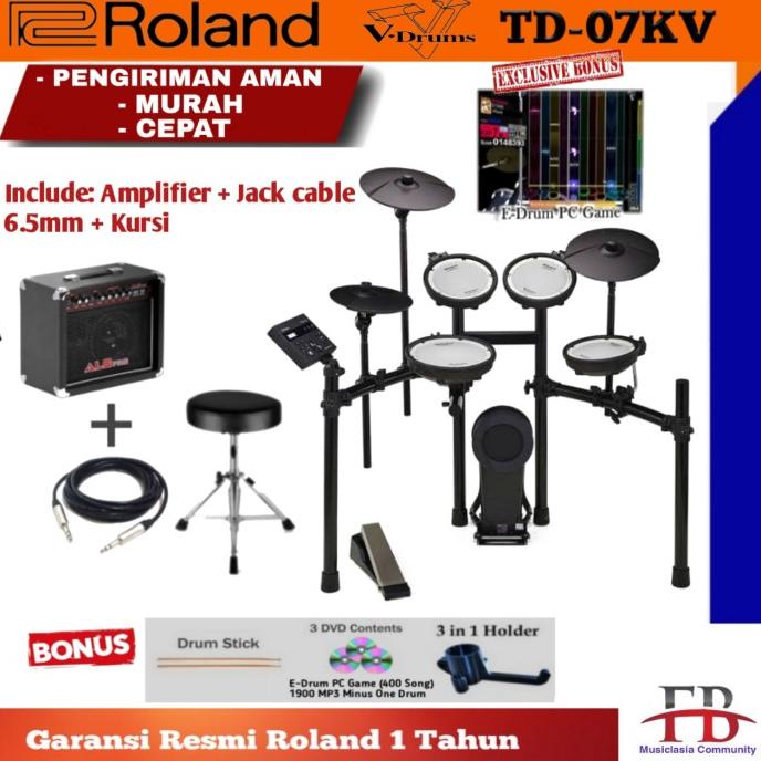 Drum Elektrik Roland Td07Kv / Td 07 Kv / Td07 Kv / Td 07Kv Original