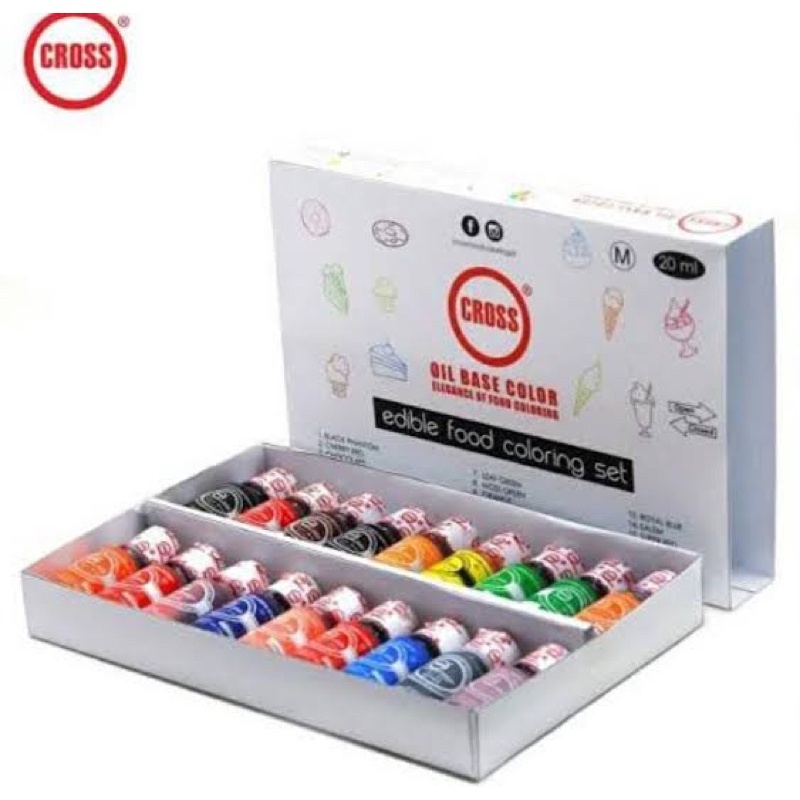 

Pewarna Makanan Cross Oil Based Food Coloring 20ml