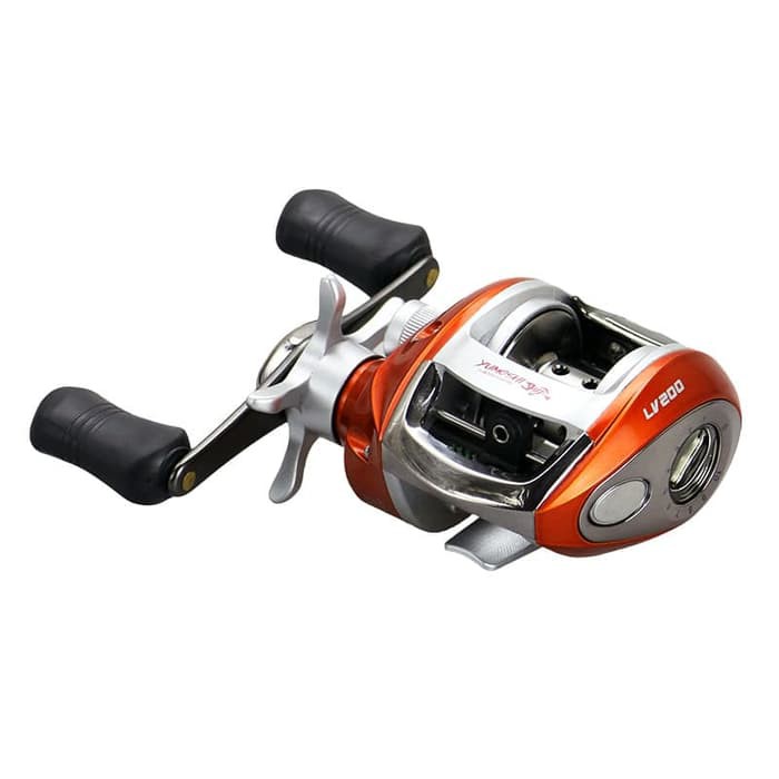 Reel Casting 13 BB YUMOSHI LV200 Handle Kanan Orange AP-969