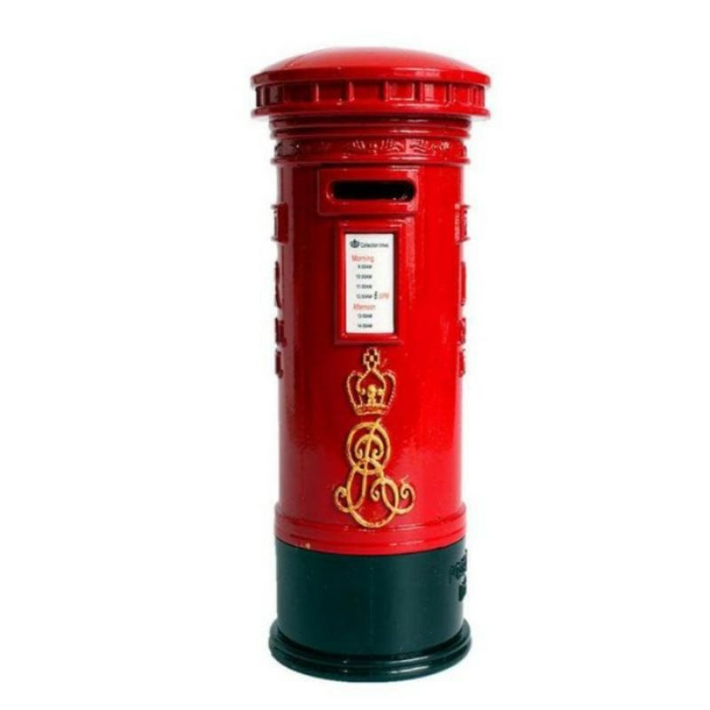 MINIATUR MAILBOX LONDON 18cm MINIATUR BRITISH MAILBOX ENGLAND SOUVENIR MINIATUR POST MAIL miniatur kotak post london miniatur kotak surat england