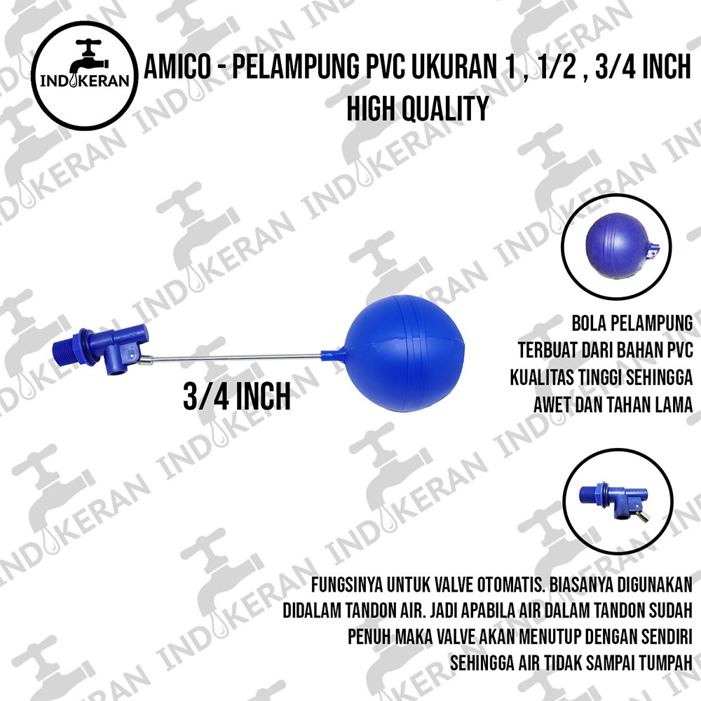 AMICO - Plampung PVC - 1/2, 3/4, 1 Inch - High Quality