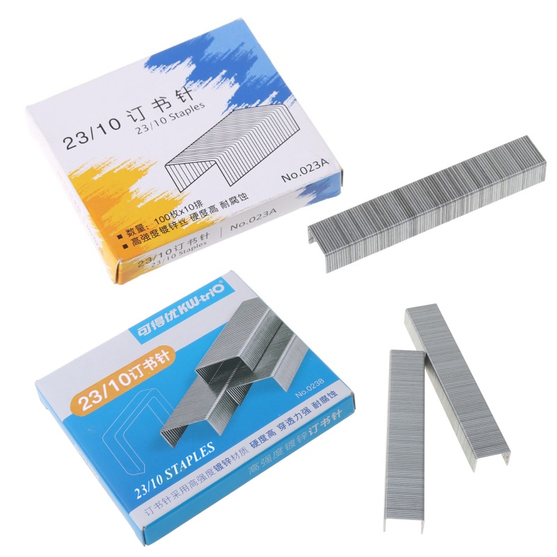 Mary 1000Pcs/Box Heavy Duty23Per10 Metal Untuk Staples Stapler Kantor Sekolah Supplie