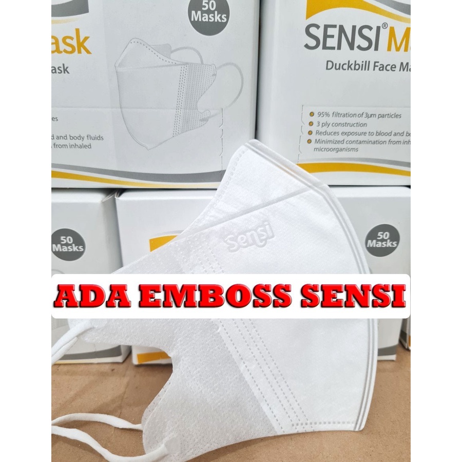 MASKER SENSI DUCKBILL ISI 50PCS ORIGINAL ADA EMBOSNYA