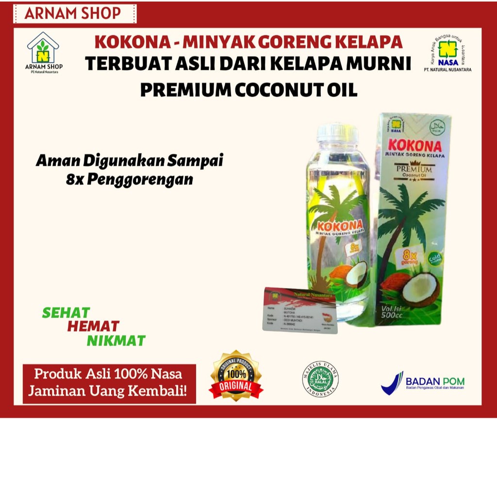 

KOKONA MINYAK GORENG ASLI KELAPA MURNI - SEHAT DAN AMAN DIGUNAKAN BERULANG KALI