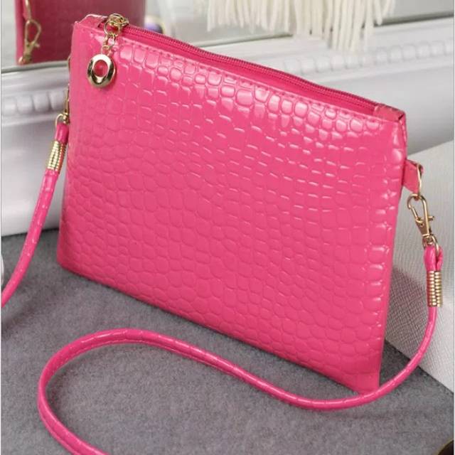Tas Selempang Wanita Mini Motif Crocodile L88FTS115 / Tas Selempang Import