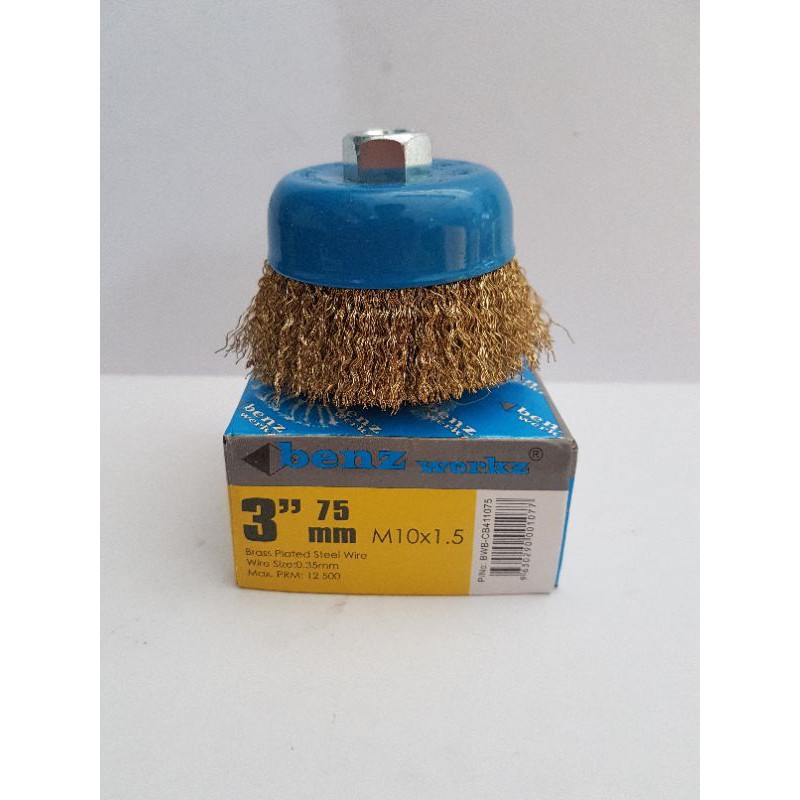 Benz Sikat Kawat Mangkok Lurus 3" crimped brush gerinda
