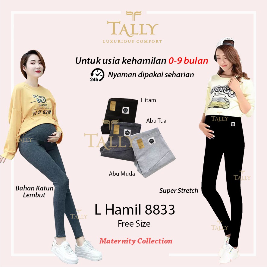 Celana Legging HAMIL Tally 8833 / 8878 Maternity Legging Panjang |mcm