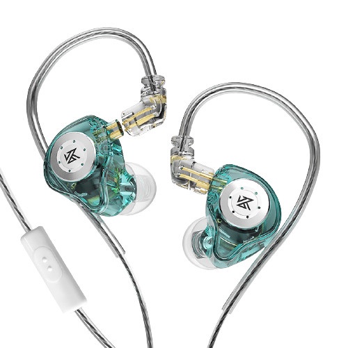 Knowledge Zenith KZ EDX Pro Basshead Earphone with Mic - Black-Cyan