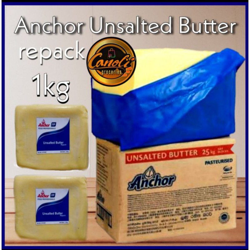 

anchor unsalted butter repack 1kg dan 500 gr