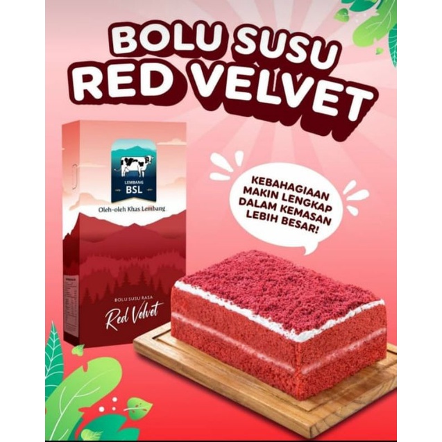 Bolu Susu Lembang Red velvet (Bisa ke luar kota) Dus+buble wrap