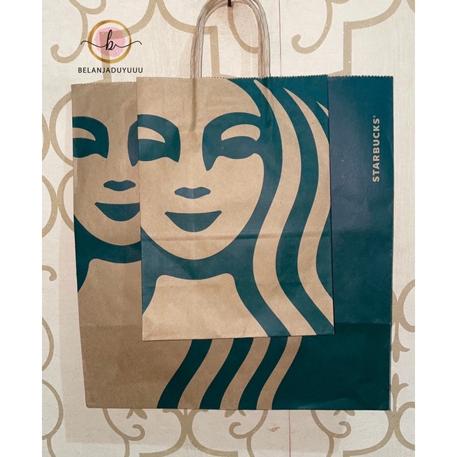 Paper Bag STARBUCKS Original Paper Bag Muat Untuk Tumblr