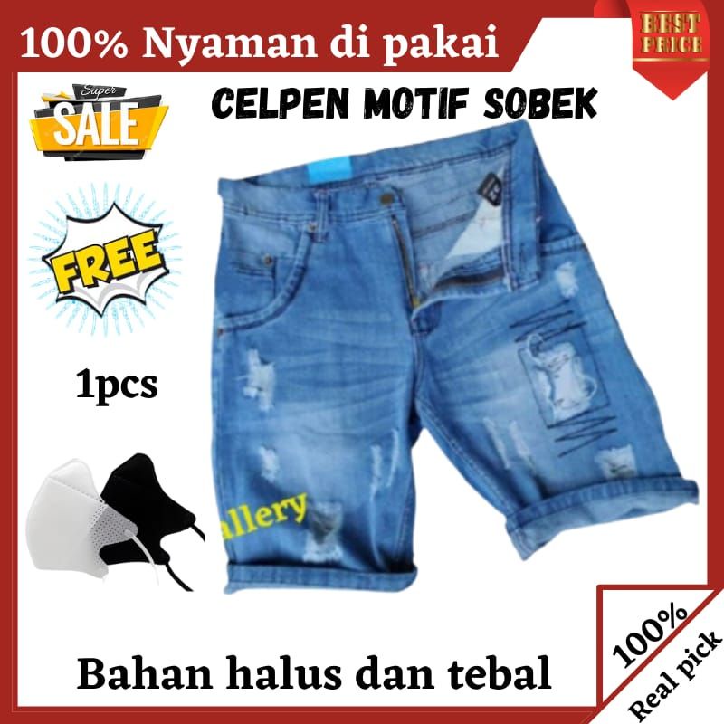 CELANA PENDEK LEVIS ROBEK DEWASA CELANA PENDEK LEVIS RIPPED ROBEK SIZE 27-38 CELANA PENDEK MOTIF ROB