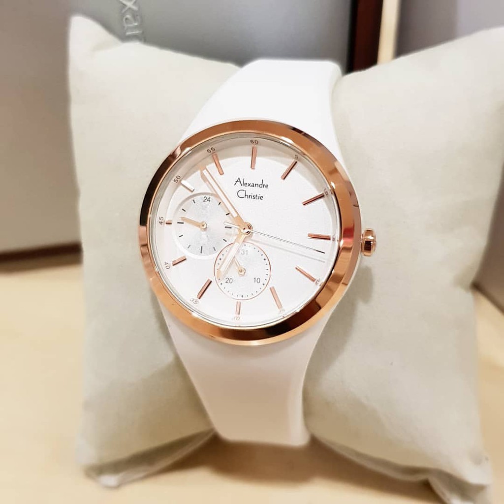 Alexandre christie original  AC 2663 wanita tali karet putih