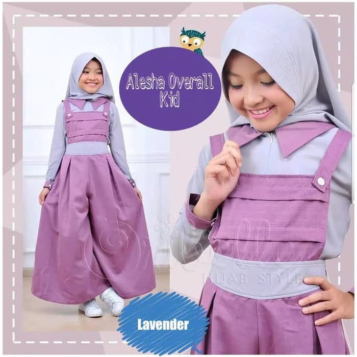 LOOKINGFOR  BAJU MUSLIM ANAK GAMIS PEREMPUAN DRESS SET ALESHA OVERALL BELANJA BAHAGIA
