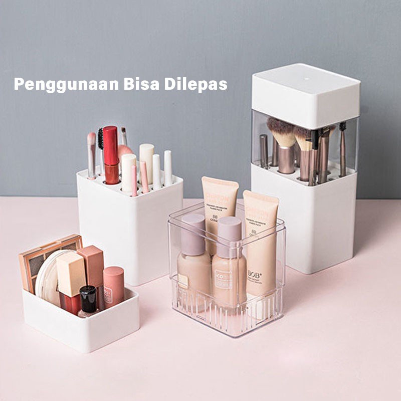 Brush Acrylic Tempat Kuas Make up Brush Rak Kosmetik