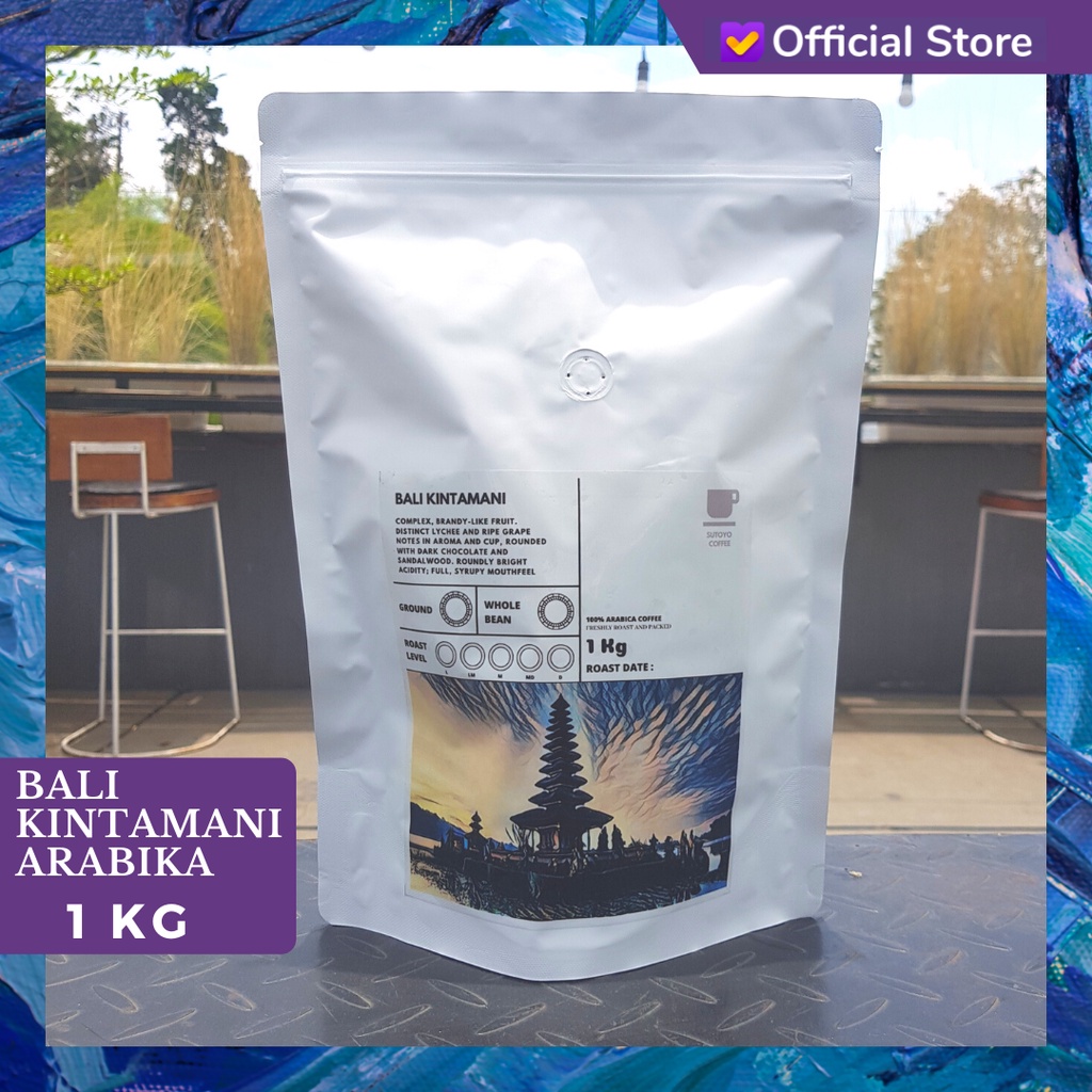 

SUTOYO COFFEE – Kopi Arabika Bali Kintamani 1 Kilogram (kg) by Sutoyo Coffee | Single Origin | Roast Beans