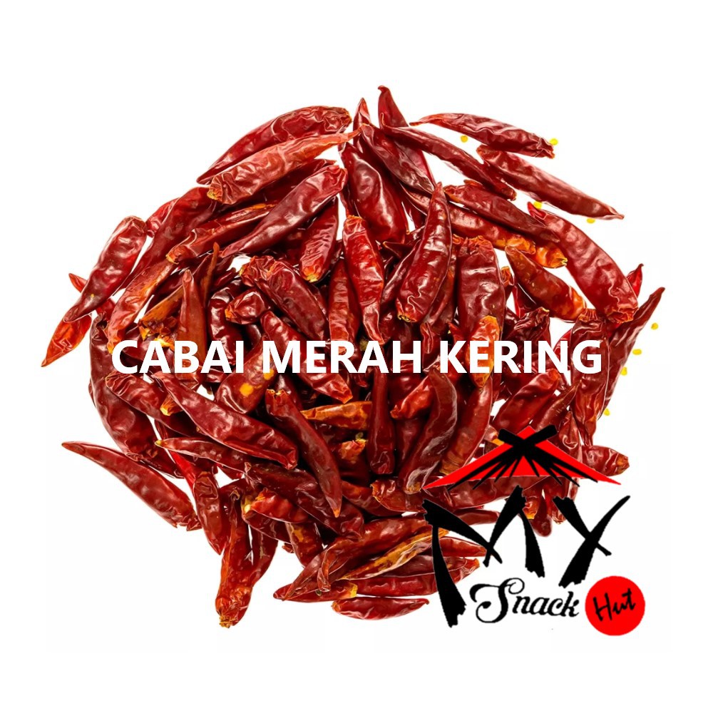 CABAI MERAH KERING 50GR - CABE BESAR DRIED INDONESIA RED CHILI WHOLE - LOMBOK ABANG UTUH DRY