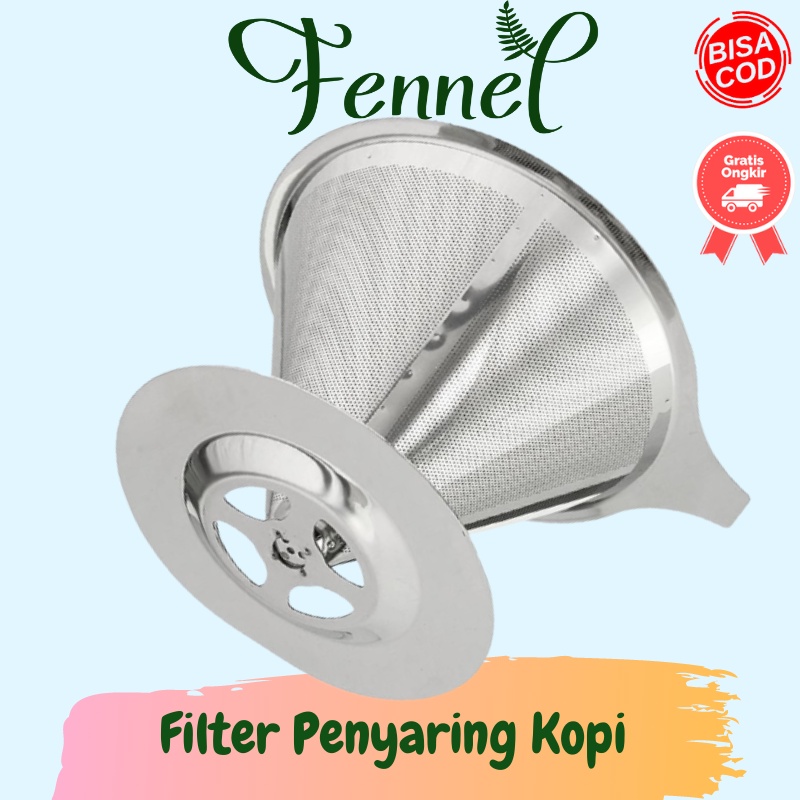 Filter Penyaring Kopi Double Layer Cone Coffee Filter Dripper V60