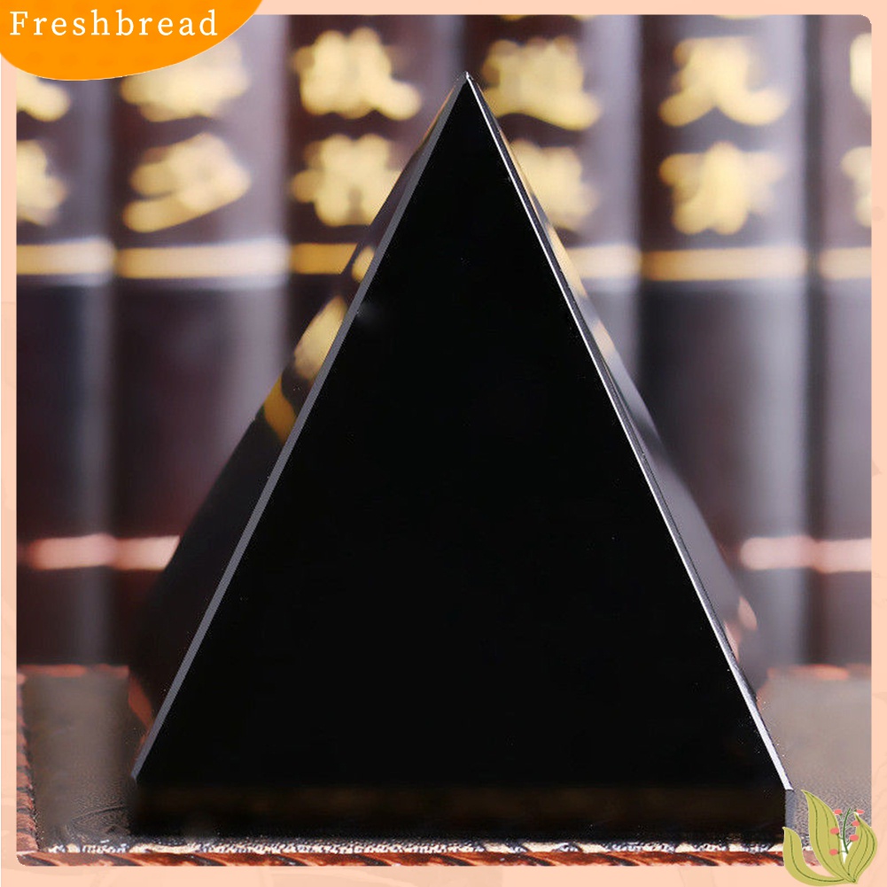 Terlaris Pyramid Faux Obsidian Feng Shui Healing Stone Polished Home Office Ornament