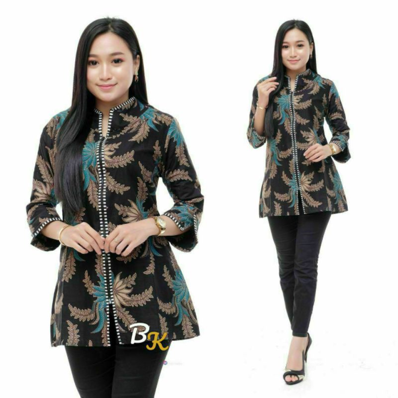 ATASAN BATIK WANITA MODEREN BATIK WANITA KANTOR COUPLE