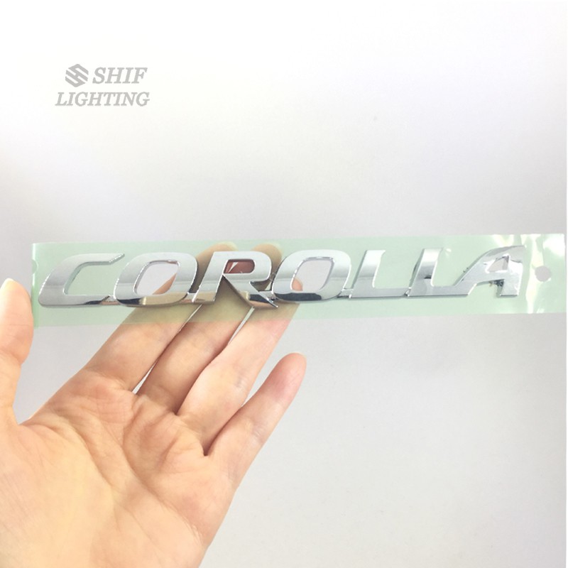 1 x ABS COROLLA Logo Auto Car Trunk Lid Emblem Badge Sticker Decal For Toyota