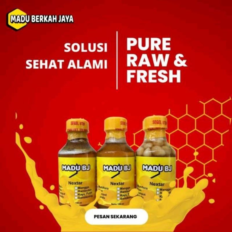 

Paket Hemat Madu 3 Botol 3 Varian Ukuran | Madu Murni | Beepolen | Madu bawang tunggal