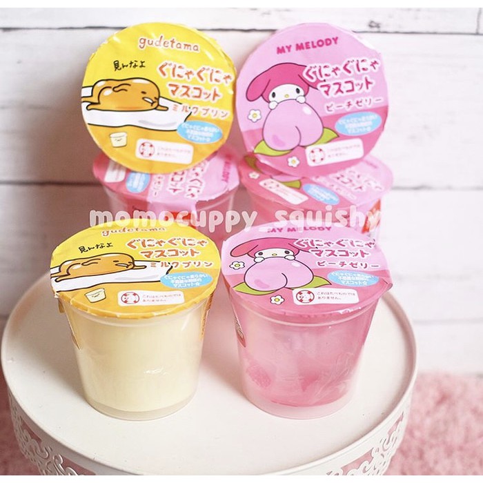 Squishy licensed gudetama & melody squeeze toy by sanrio ( ORIGINAL)
