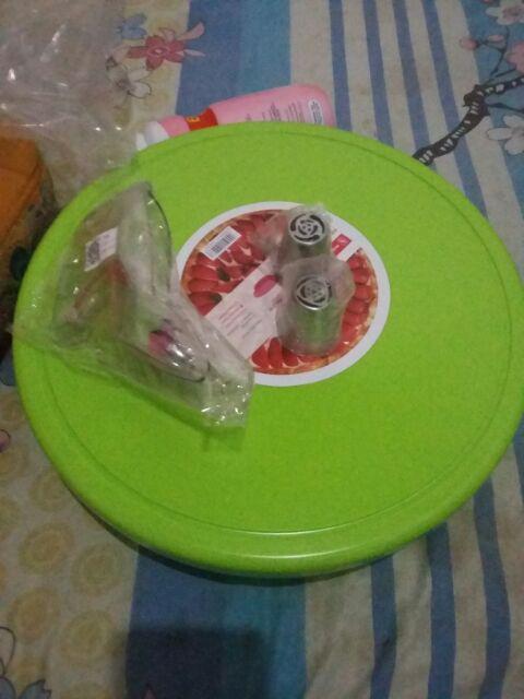 Meja Putar Dekorasi Cake Kue / Lazy Susan Meja Putar Spuit Dekorasi Kue Cake Warna Disesuaikan Stok