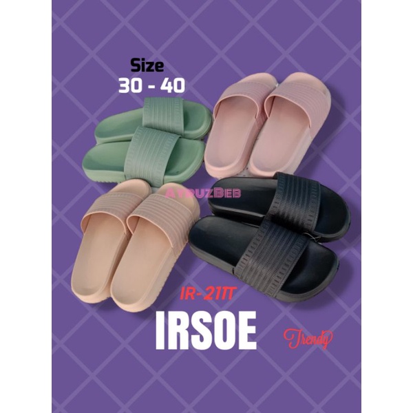Sandal Selop slip on slide Anak laki dan perempuan IRSOE  IR-211T polos bagus