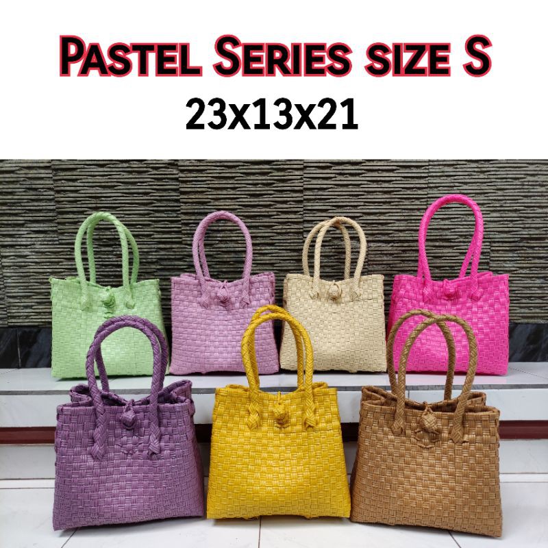 Tas Wanita/ Tas Anyaman Jali/ Tas Hajatan/ Tas Anyaman Plastik Murah Pastel Candy