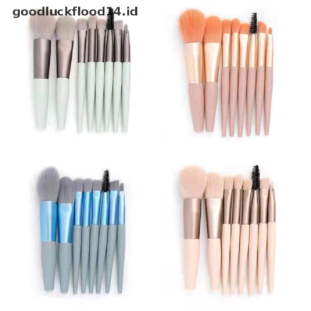 [OOID] 8Pcs Mini Portable Soft Makeup Brushes Eyeshadow Blending Beauty Brush Tool ID