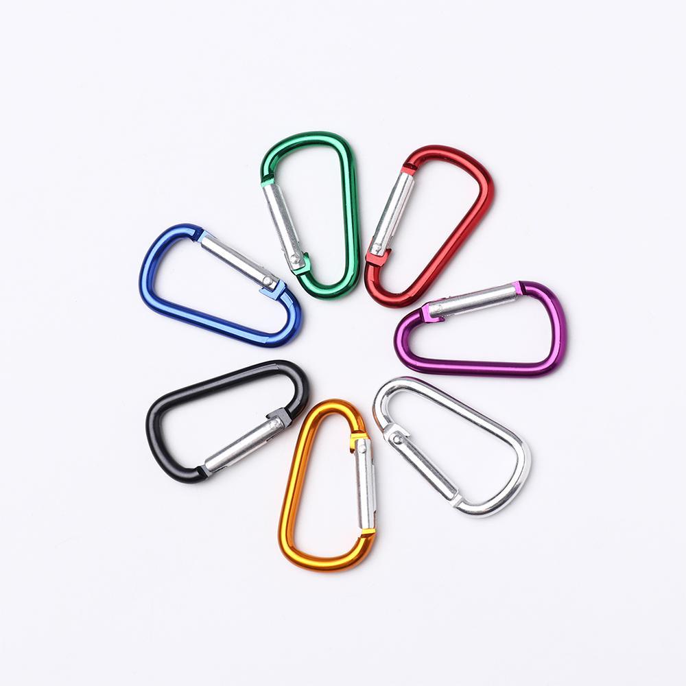 Suyo 5/10pcs Gesper Panjat Kualitas Tinggi Peralatan 7-warna Carabiner Paduan Aluminium