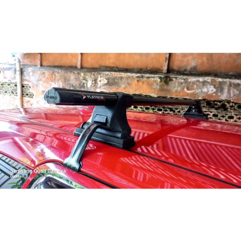 CROSS CROS BAR RACK RAK BAGASI MOBIL JEPIT BODY PLATINUM UNIVERSAL KAKI GESER DUDUKAN RAK RACK ATAP 