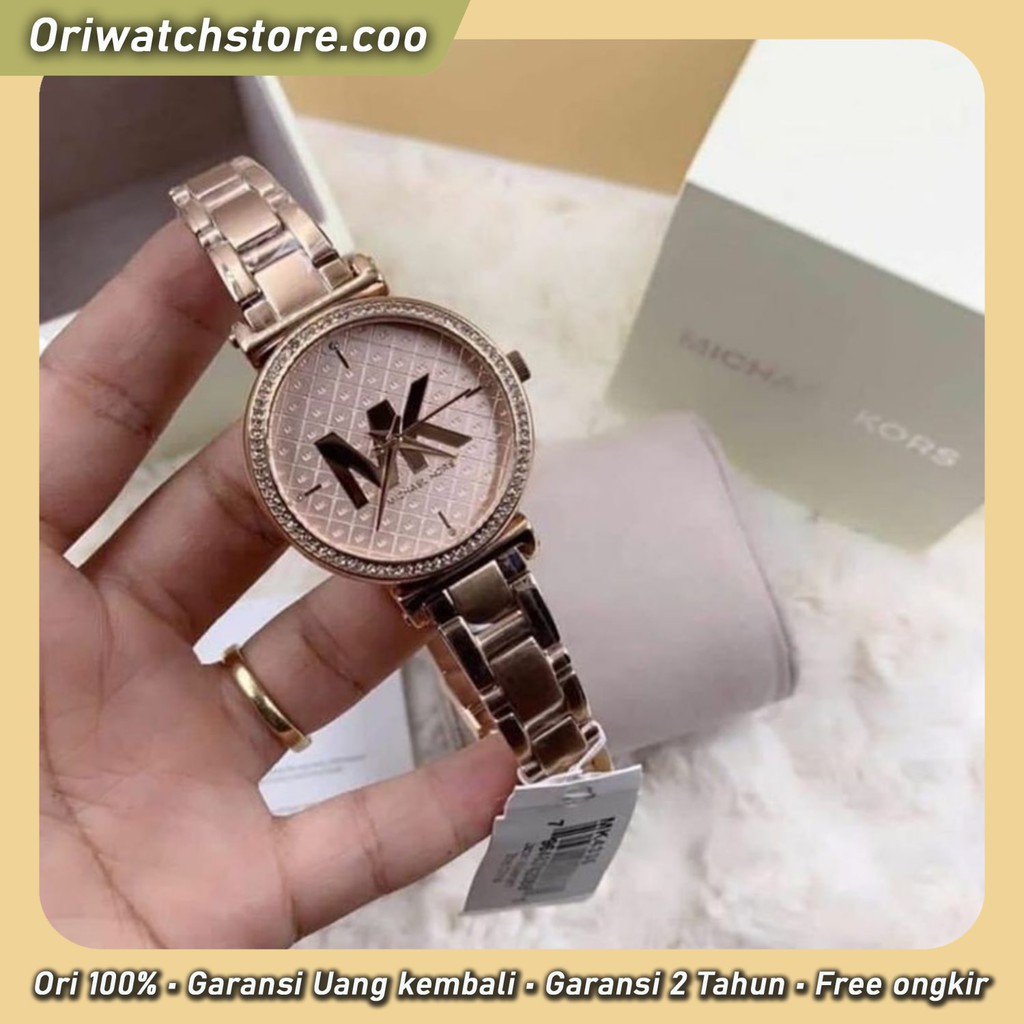 TERLARIS ORIGINAL MONEY BACK GUARANTEE JAM TANGAN CEWEK ORIGINAL MICHAEL KORS MK 4335