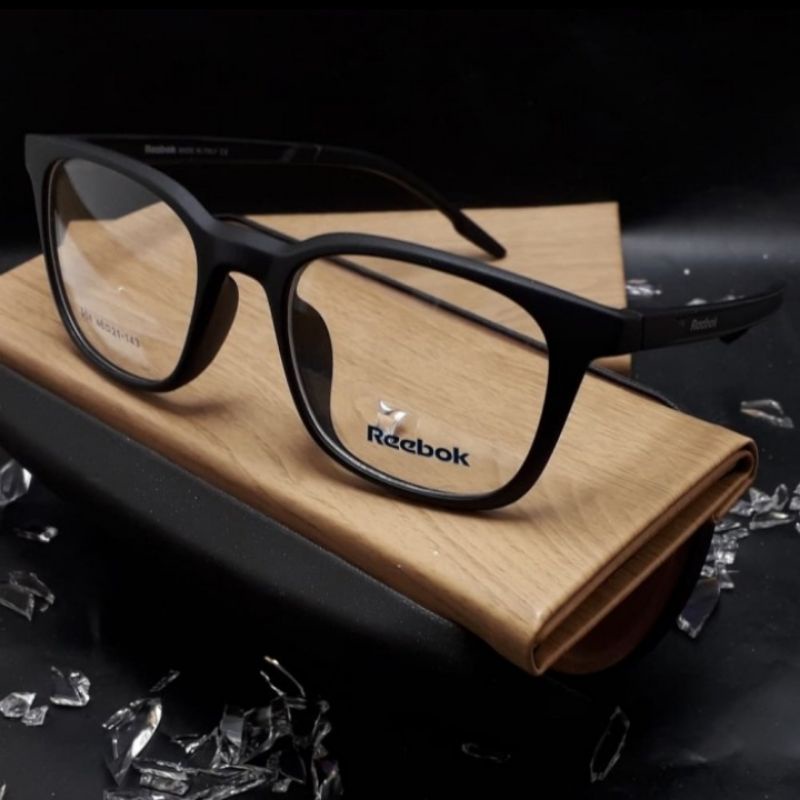 Paket lensa minus - Frame kacamata Reebok+Photocromic (Berubah warna) Antiradiasi UV Sporty pria