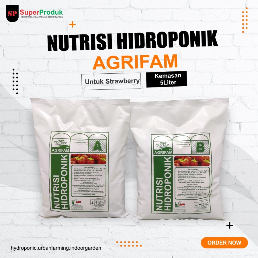 Nutrisi Hidroponik Strawberry Agrifam 5liter