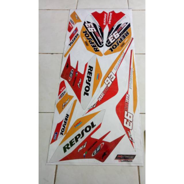 Striping Sticker Variasi Honda CB150R new motif repsol