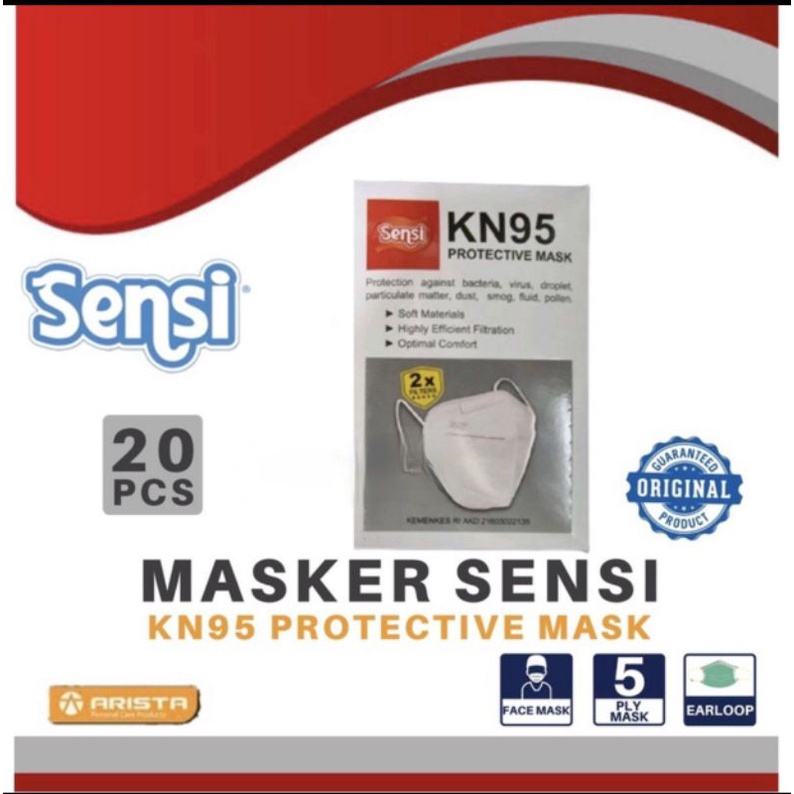 Masker Sensi KN95 Medis isi 20pcs