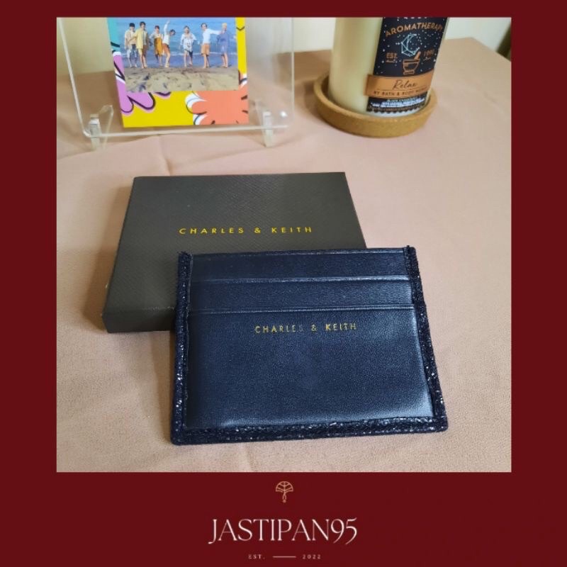 preloved card holder charles & keith original counter lengkap dengan box dan dust bag cnk ori