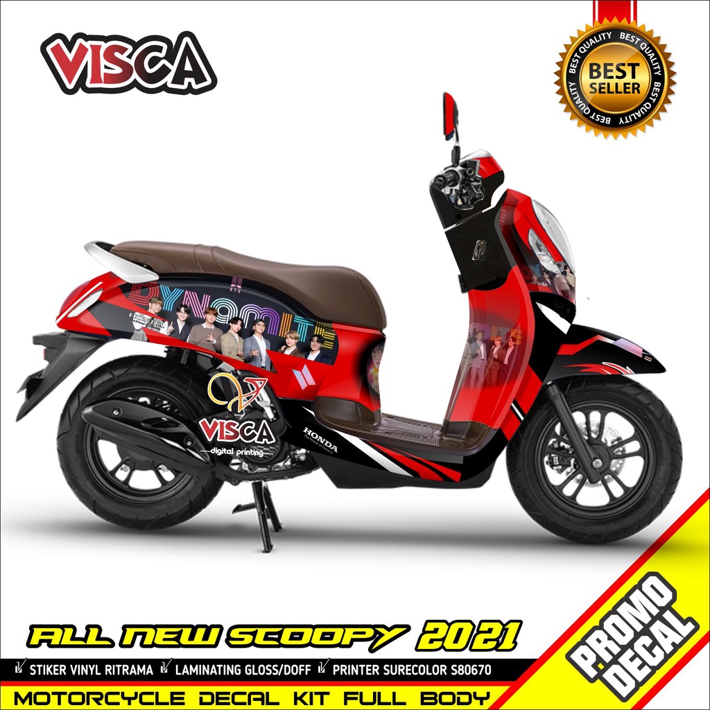 Decal Stiker Scoopy 2021 Striping Fullbody Scoopy 2021 Stiker Honda Scoopy New BTS Dynamite