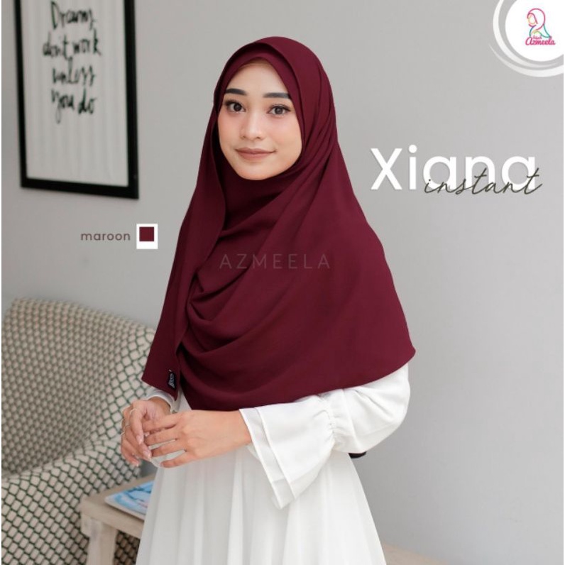 XIANA AZMEELA PASHMINA INSTAN-MAROON