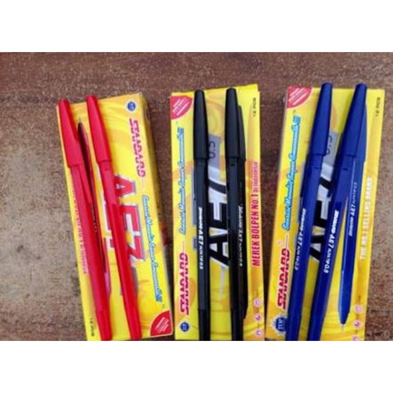 

Pulpen Bolpen Ball Point Standard AE7 0.5mm Harga Perlusin isi 12pcs