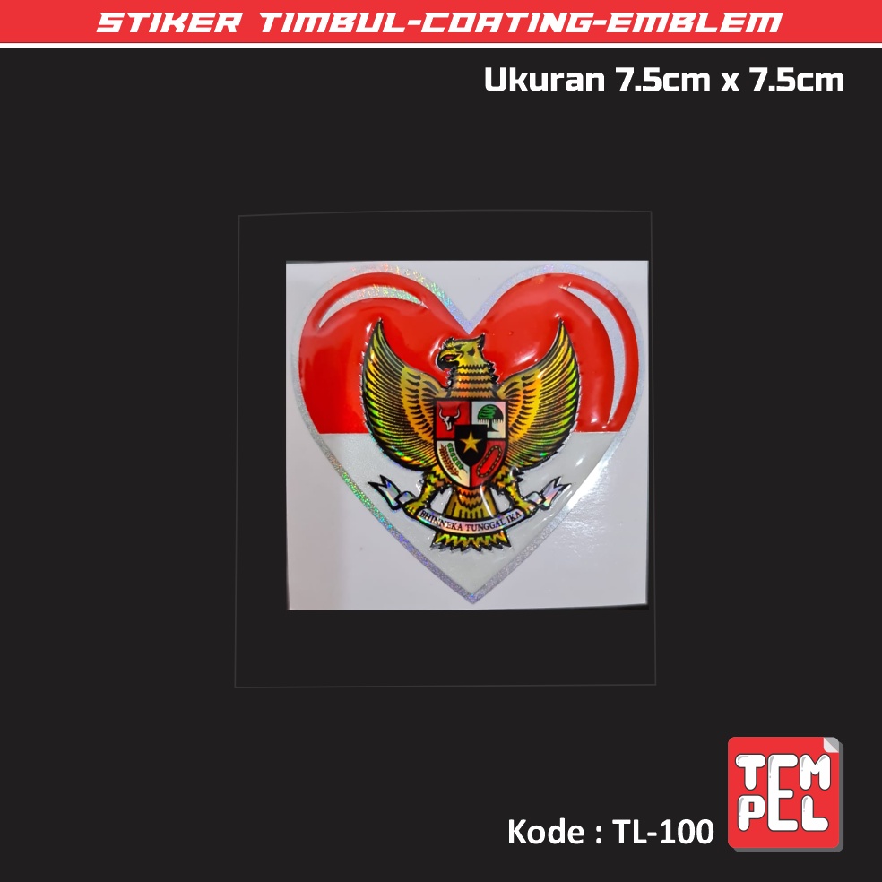 Stiker Timbul/Coating/Emblem/Embos/3D Garuda LOVE