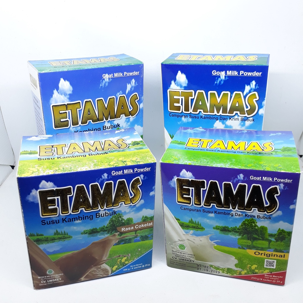 

Susu Kambing ETAMAS Susu Kambing Etawa Dus Sachet - 200gr
