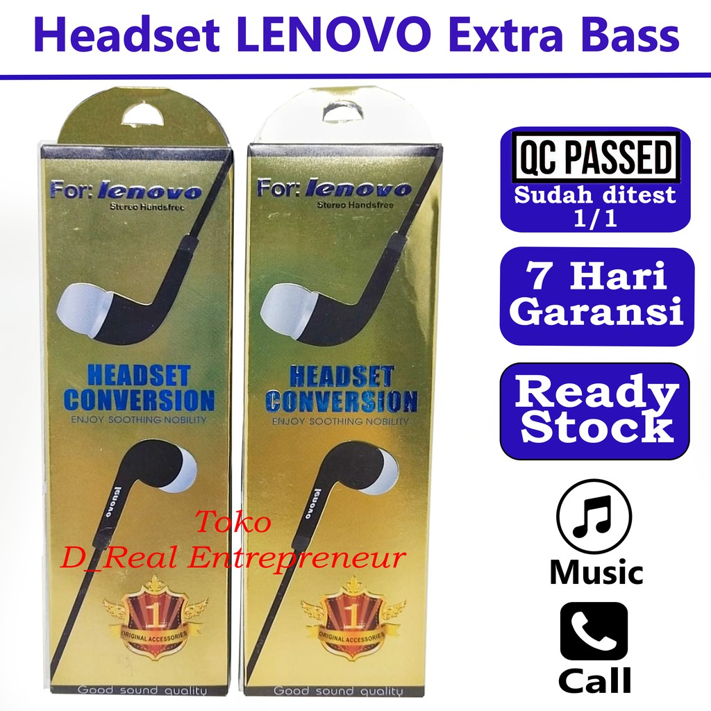 Lenovo Headset Extra Bass Wired Earphone