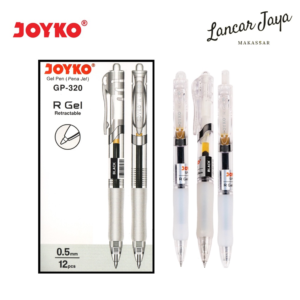 

[1 LSN / 12 PCS] Gel Pen Pulpen Pena Joyko GP-320 R Gel 0.5 mm